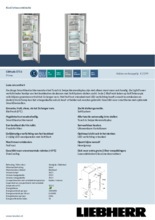 Product informatie LIEBHERR koelkast rvs CBNsdb 5753-20