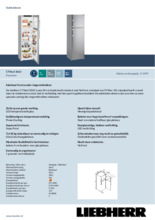 Product informatie LIEBHERR koelkast rvs CTNesf3663-22