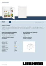 Product informatie LIEBHERR koelkast tafelmodel TP1724-22