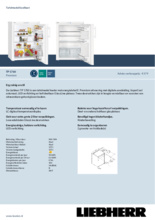 Product informatie LIEBHERR koelkast tafelmodel TP1760-23