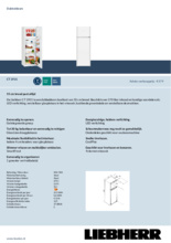 Product informatie LIEBHERR koelkast wit CT2931-21
