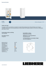 Product informatie LIEBHERR koelkast wit K 2834-20