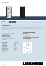 Product informatie LIEBHERR koelkast zwart CUb 2831-20