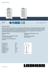 Product informatie LIEBHERR vrieskast FNf 4605-20
