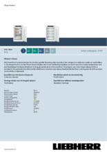 Product informatie LIEBHERR vrieskast inbouw IFSe 3904-20