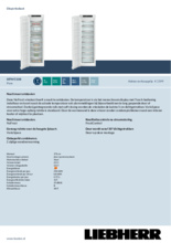 Product informatie LIEBHERR vrieskast inbouw SIFNf 5108-20
