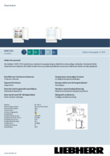 Product informatie LIEBHERR vrieskast onderbouw SUIG1514-21