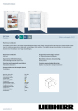 Product informatie LIEBHERR vrieskast tafelmodel no-frost GNP1066-21