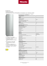 Product informatie MIELE koelkast KS4887DD EDT-CS