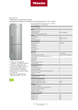 Product informatie MIELE koelkast rvs-look KF4472CD el