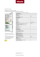 Product informatie MIELE koelkast rvs KFN 29133 D edt-cs