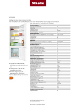 Product informatie MIELE koelkast wit KD26052 ws