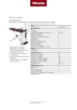 Product informatie MIELE strijkmachine B4847