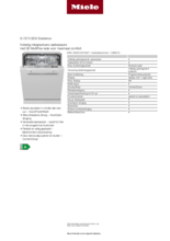 Product informatie MIELE vaatwasser inbouw G7273 SCVI