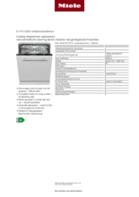 Product informatie MIELE vaatwasser inbouw G7473 SCVI