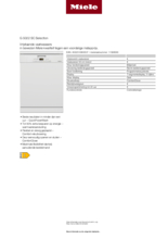 Product informatie MIELE vaatwasser vrijstaand wit G5022SC BW