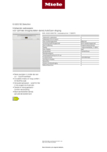Product informatie MIELE vaatwasser vrijstaand wit G5222SC BW