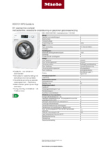 Product informatie MIELE wasmachine GuideLine WDD131WPS