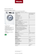Product informatie MIELE wasmachine PWM300 DP NL SMARTBIZ