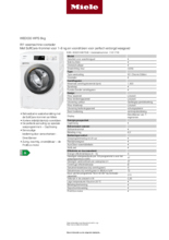 Product informatie MIELE wasmachine WED035WPS