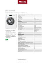 Product informatie MIELE wasmachine WED335WPS