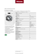 Product informatie MIELE wasmachine WEI875WPS