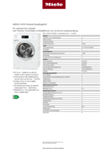 Product informatie MIELE wasmachine WER875WPS