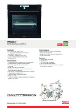 Product informatie PELGRIM combi-stoomoven OVS626MAT