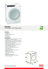 Product informatie PELGRIM droger warmtepomp PWD120WIT