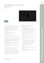 Product informatie PELGRIM inductie kookplaat met afzuiging inbouw IKR4082F