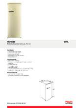 Product informatie PELGRIM koelkast creme PKV155BEI