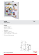 Product informatie PELGRIM koelkast inbouw KK2088K