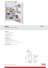 Product informatie PELGRIM koelkast inbouw KK2088V