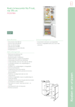 Product informatie PELGRIM koelkast inbouw PCD5178N