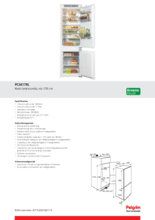Product informatie PELGRIM koelkast inbouw PCS4178L