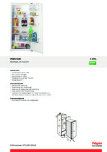 Product informatie PELGRIM koelkast inbouw PKD5122K