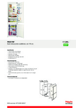 Product informatie PELGRIM koelkast inbouw PKS5178F