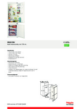 Product informatie PELGRIM koelkast inbouw PKS5178V