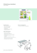 Product informatie PELGRIM koelkast onderbouw PKO3082