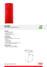 Product informatie PELGRIM koelkast rood PKV154ROO