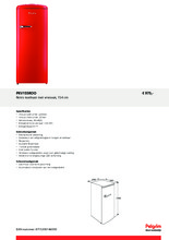 Product informatie PELGRIM koelkast rood PKV155ROO