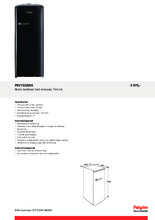 Product informatie PELGRIM koelkast zwart PKV155ZWA