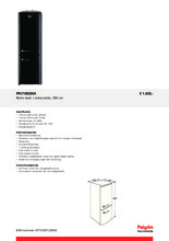Product informatie PELGRIM koelkast zwart PKV188ZWA