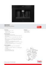 Product informatie PELGRIM koffiemachine zwart inbouw IKM614MAT