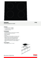 Product informatie PELGRIM kookplaat inductie IDK464ONY