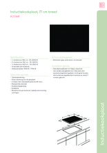 Product informatie PELGRIM kookplaat inductie inbouw IK2084F