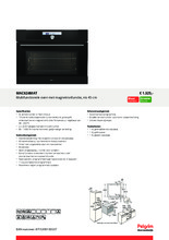 Product informatie PELGRIM oven met magnetron MAC624MAT