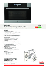 Product informatie PELGRIM oven met magnetron MAC624RVS