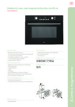 Product informatie PELGRIM oven met magnetron inbouw MAC696MAT