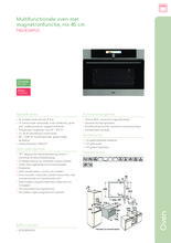 Product informatie PELGRIM oven rvs inbouw MAC824RVS